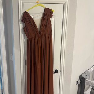 Revelry Chocolate Brown Maxi Dress
